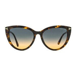 NEW FT0915/S 55P TOM FORD TF915 55P WOMEN HAVANA GRADIENT BLUE SUNGLASSES